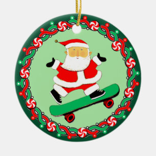 Skateboard-Urlaubsgeschenk Keramik-Ornament Keramik Ornament
