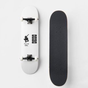 Skateboard "Ursprünglich Girl" in weiß