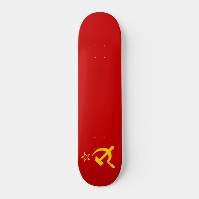 Skateboard URSS Union soviétique Drapeau faucon communiste fa (Devant)
