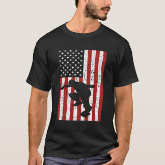 Skateboard US Flag Skater gibt Skate Boarding für T-Shirt