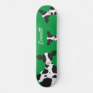 Skateboard Vache Green Animal Nom Skate