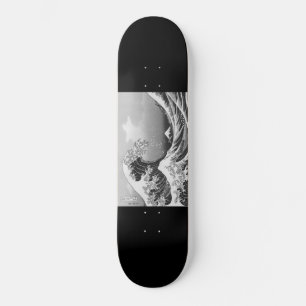 Skateboard vague de peinture artistique japonaise,