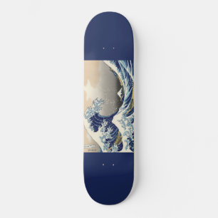 Skateboard vague de peinture artistique japonaise,