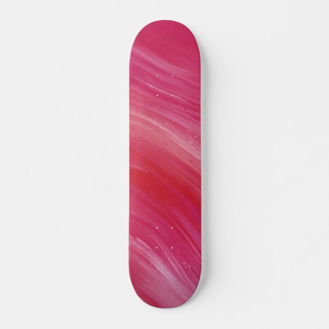 Skateboard Vague Liquide Pink Violet Pastel (Devant)