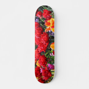 Skateboard Vagues de Crimson floral tombées