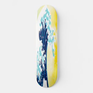 Skateboard VAGUES DE Patinage JAUNE SOLEIL