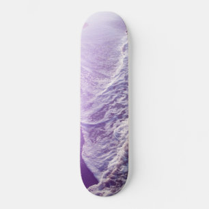 Skateboard Vagues de rêve océanique mauve de lavande douce #1