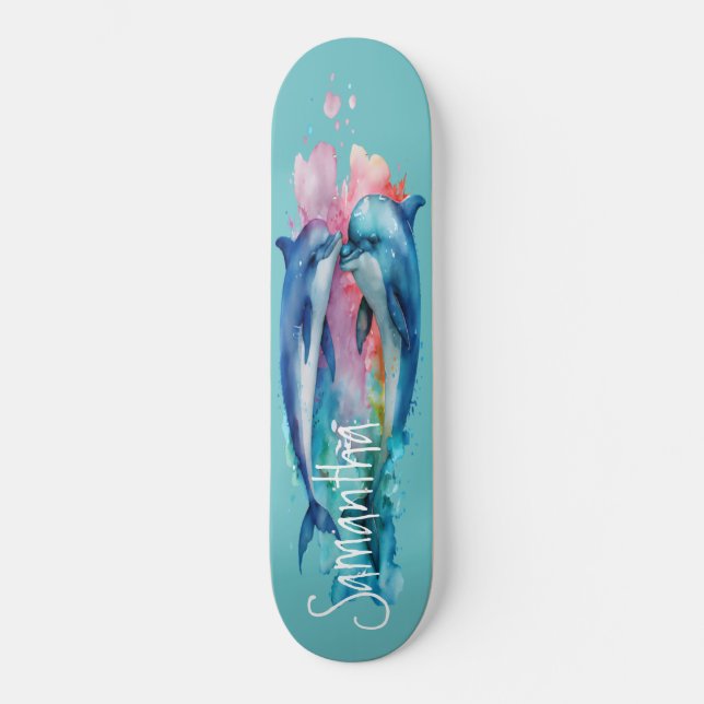 Skateboard Valentine Dolphin Couple (Recto)