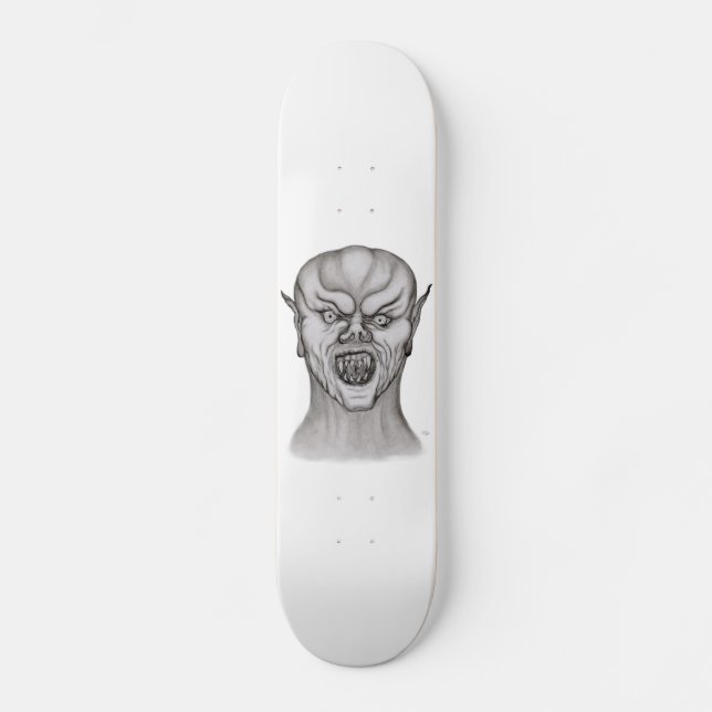 Skateboard Vampir noir et blanc (Recto)