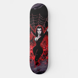 Skateboard Vampire femme Spider web gothique