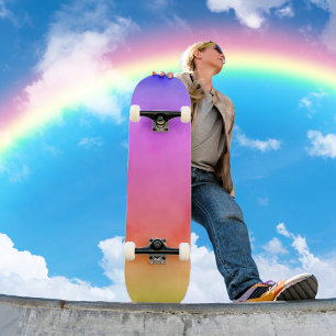 Skateboard Vapeur arc-en-ciel