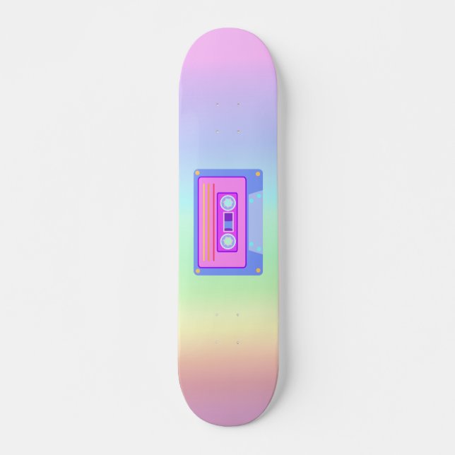 Skateboard Vaporwave - Arc-en-ciel esthétique 90s Audio Casse (Devant)