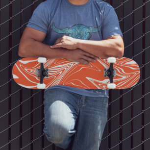 Skateboard Varé - orange et blanc