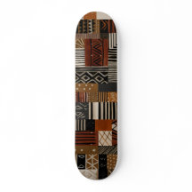 Variations of African motifs in earth tones