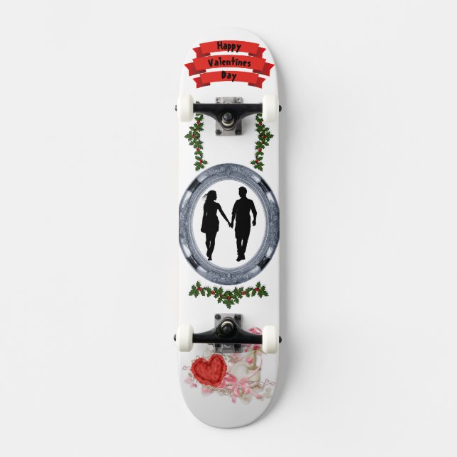 Skateboard Vecteur de la Saint-Valentin (Recto)