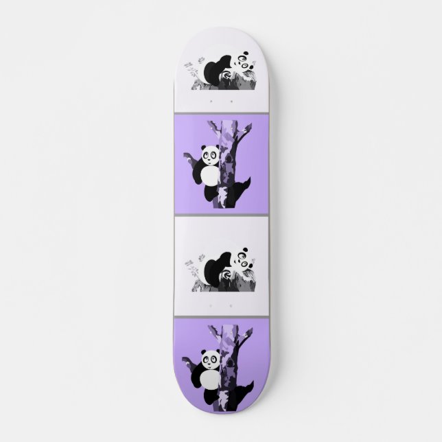 Skateboard Vérificateur de pandas - Violet (Devant)