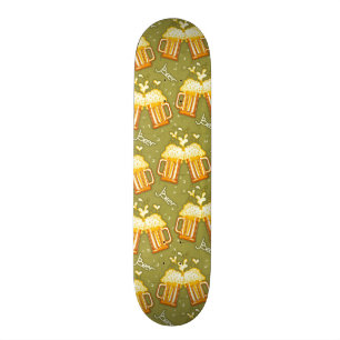 Skateboard Verres de motif de bière
