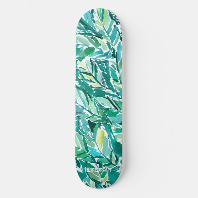Skateboard Vert de JUNGLE de FEUILLE de BANANE tropical (Recto)