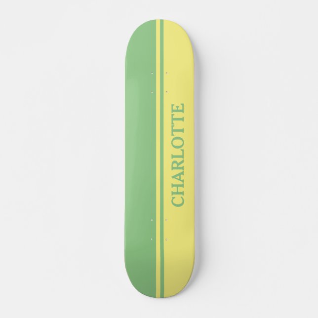 Skateboard Vert et citron (Devant)