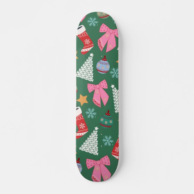 Skateboard Vert Noël mignon (Devant)