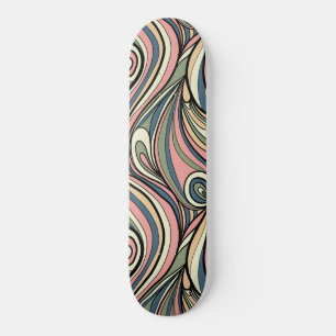 Skateboard Vert Sage, Rose Bleu, Tourne Rétro Bleu Dustère