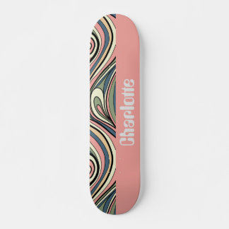 Skateboard Vert Sage, Rose Bleu, Tourne Rétro Bleu Dustère