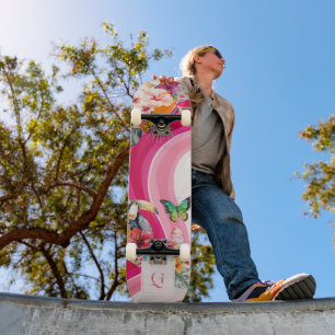 Skateboard Vibrant Flow Monogramme Tropical Rétro Funky