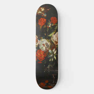 Skateboard Vie morte vintage avec fleurs