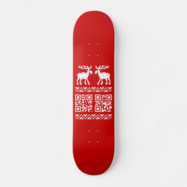 Skateboard Vilain Sweater QR Code Bonne année! (Recto)