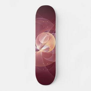 Skateboard Vin moderne élégant Abstrait Art fractal rouge