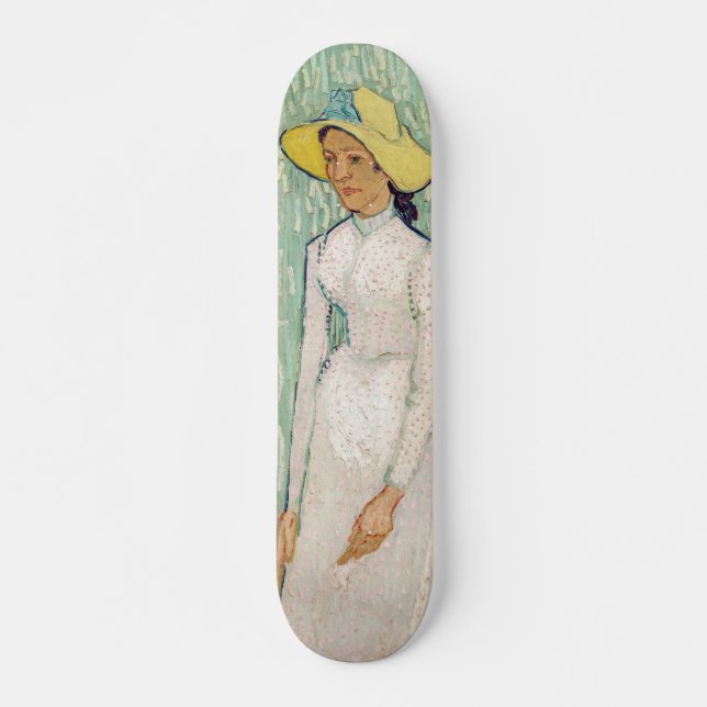 Skateboard Vincent van Gogh - Fille en blanc (Devant)