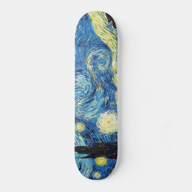 Skateboard Vincent van Gogh - nuit étoilée (Recto)