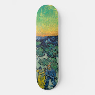 Skateboard Vincent van Gogh - Paysage Lune avec couple