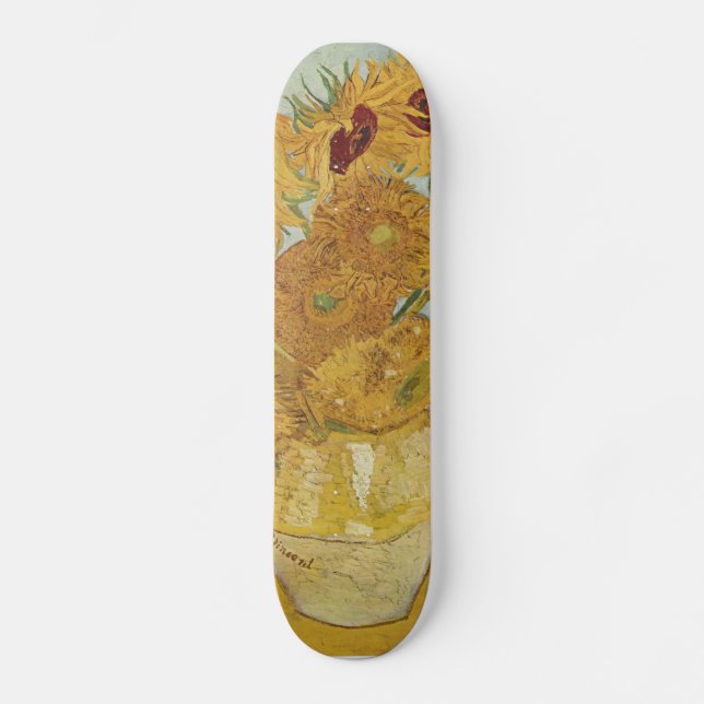 Skateboard Vincent van Gogh - tournesols (Recto)