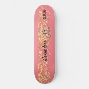 Skateboard Vintage Boho Rose Gold Russe Quinceañera espagnol