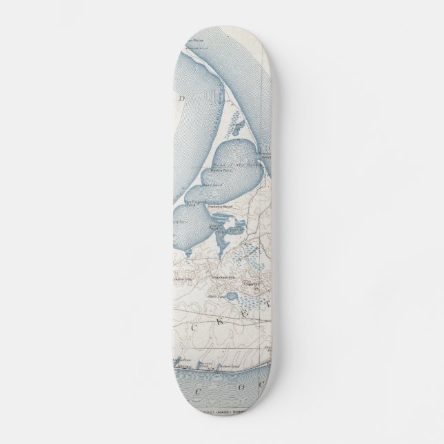 Skateboard Vintage Map of Nantucket (1919) (Recto)