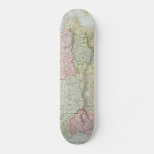 Skateboard Vintage Map of Puerto Rico