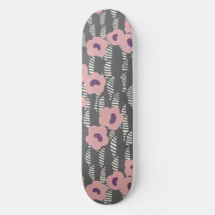 Skateboard Vintage René Crevel Art Déco français rose floral