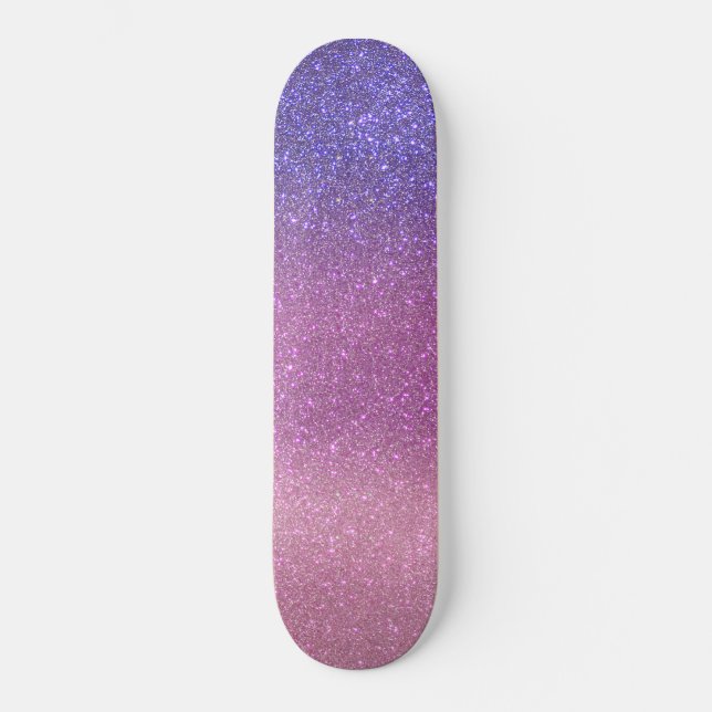 Skateboard Violet Princesse Blush Pink Triple Glitter ombre (Recto)