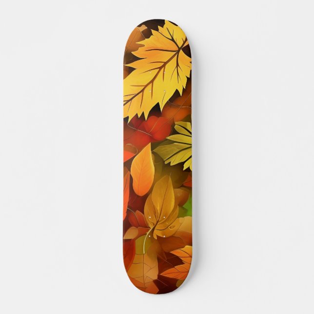 Skateboard Vistosas hojas otoñales  (Devant)