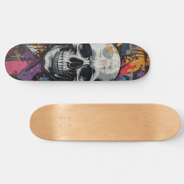 Skateboard Vivid crâne Urban Graffiti (Horz)