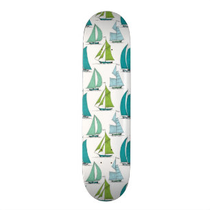 Skateboard Voiliers sur le motif de l'eau
