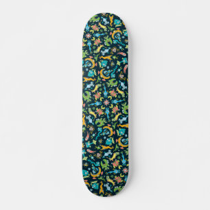 Skateboard Voracious sea animals in a mandala pattern design