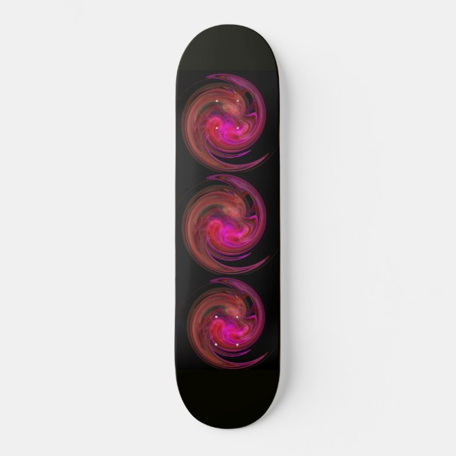 Skateboard VORTEX LÉGER, noir rouge violet rose brun (Recto)