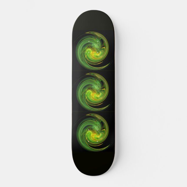 Skateboard VORTEX LÉGER, vert noir (Recto)