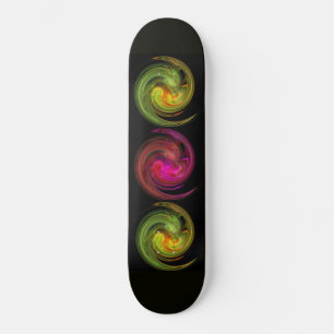 Skateboard VORTEX LUMINEUX, noir rouge rose jaune orange