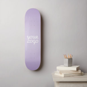 Skateboard Votre logo & Moderne Simple Ombre Lavande