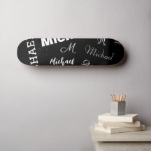 Votre nom et monogramme motif personnalisé noir