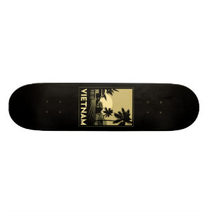 Skateboard voyage d'art déco du Vietnam Asie du Sud-Est rétro