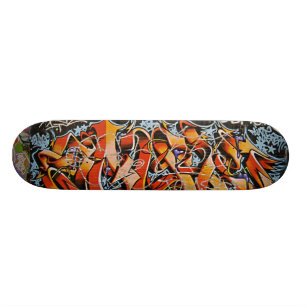 Skateboard Vrai panneau abstrait de patin de mur de graffiti